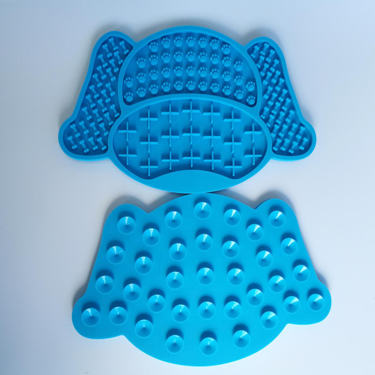 Slow Feeder Silicone Dog Lick Pad Plate Bath Products with Suction Cup Cute Pattern Lick Mat Bowl Pet Feeding Toy