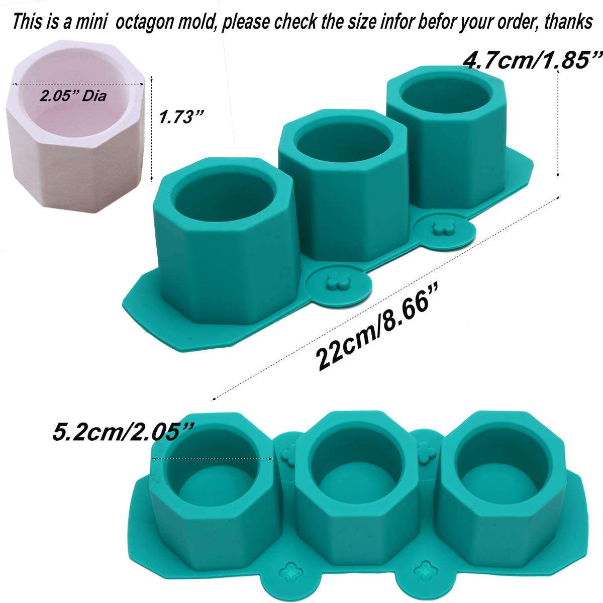 Silicone Planter Molds for Concrete Flowerpot Cement - OECO